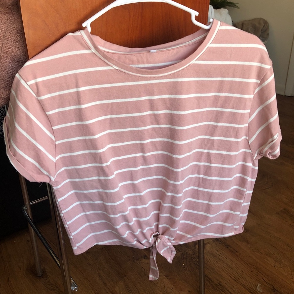 Pink striped shirt SHEIN
